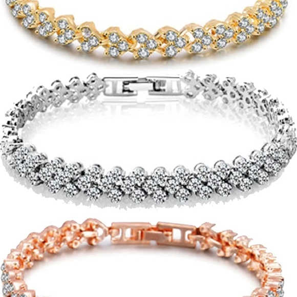 Beautiful Rhinestone Chain Bracelets - Picture 2 of 11